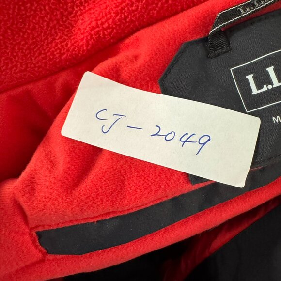 L.L. Bean Ski Snow Jacket Mens 2XL Black Red Nylon Fleece Lined CJ-2049 - Picture 2 of 12